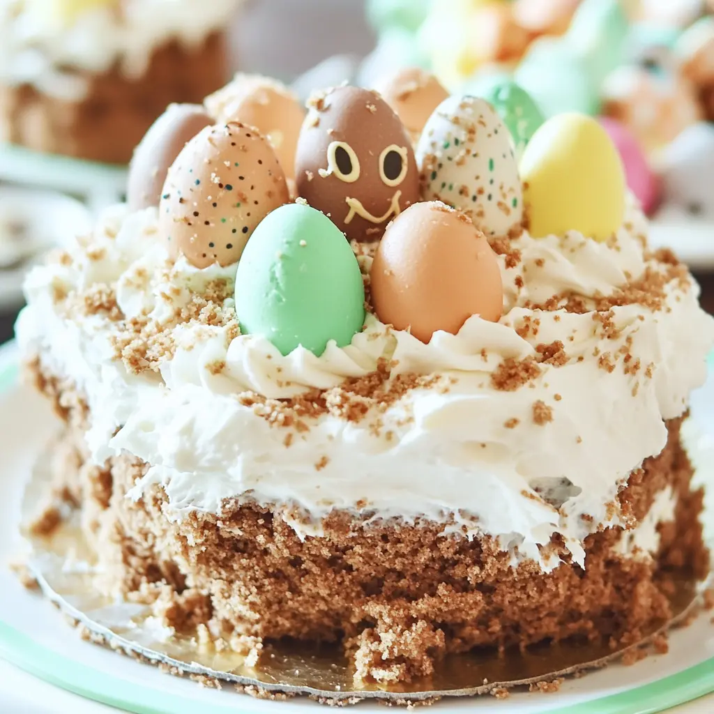 BEST EASTER DIRT CAKE RECIPE centered hero view, clean and uncluttered