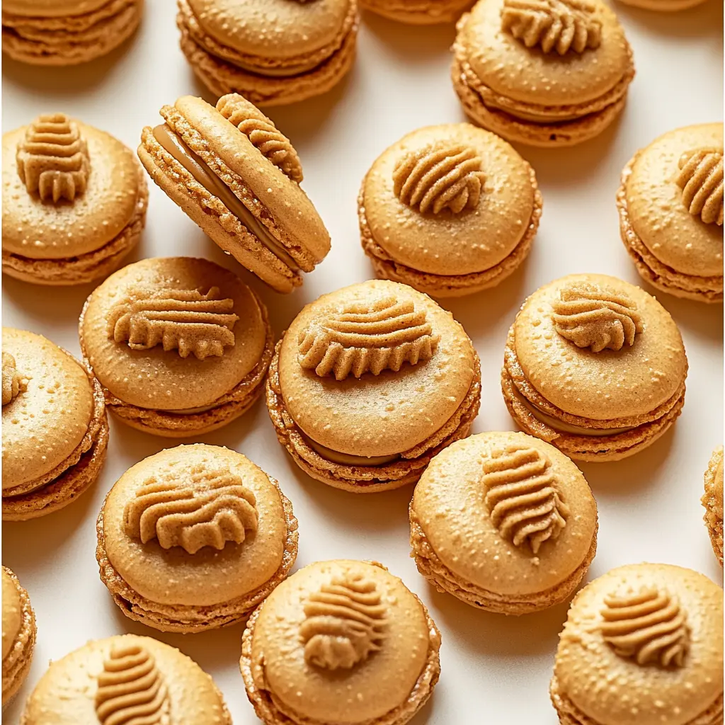 BISCOFF COOKIE BUTTER MACARONS centered hero view, clean and uncluttered
