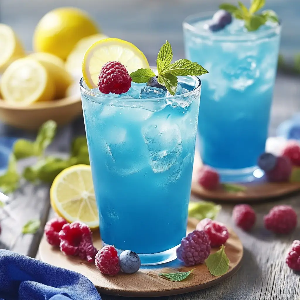 BLUE RASPBERRY LEMONADE centered hero view, clean and uncluttered