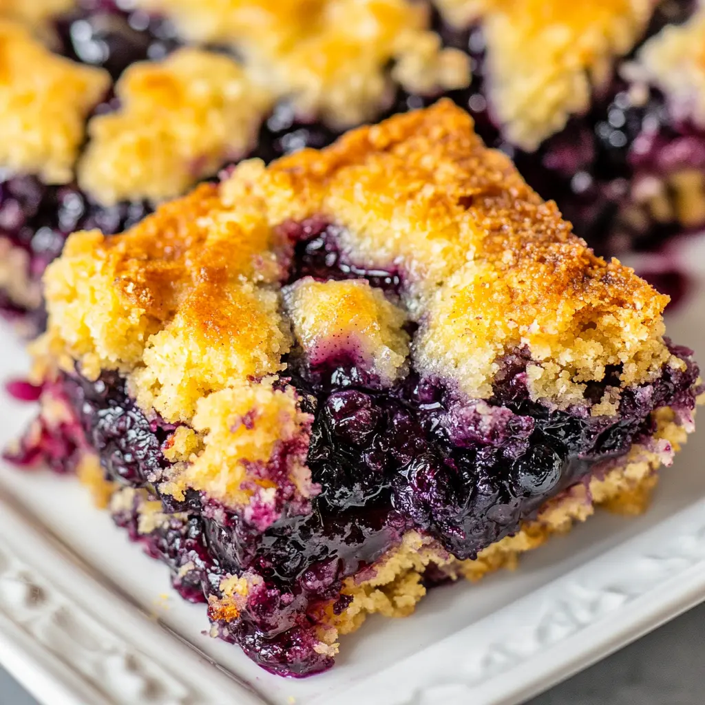 BLUEBERRY COBBLER centered hero view, clean and uncluttered