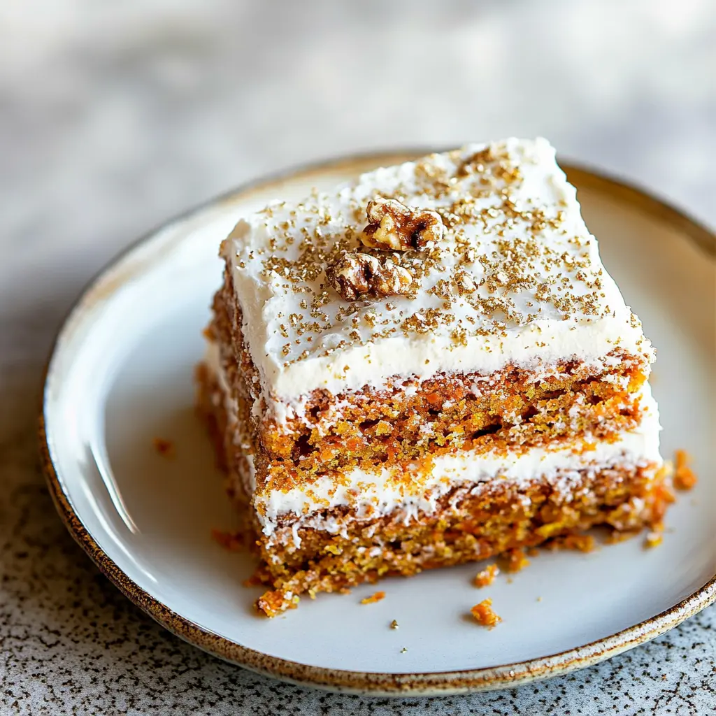 Carrot Cake Sheet Cake Recipe Easy and Delicious 2 CARROT CAKE SHEET CAKE centered hero view, clean and uncluttered