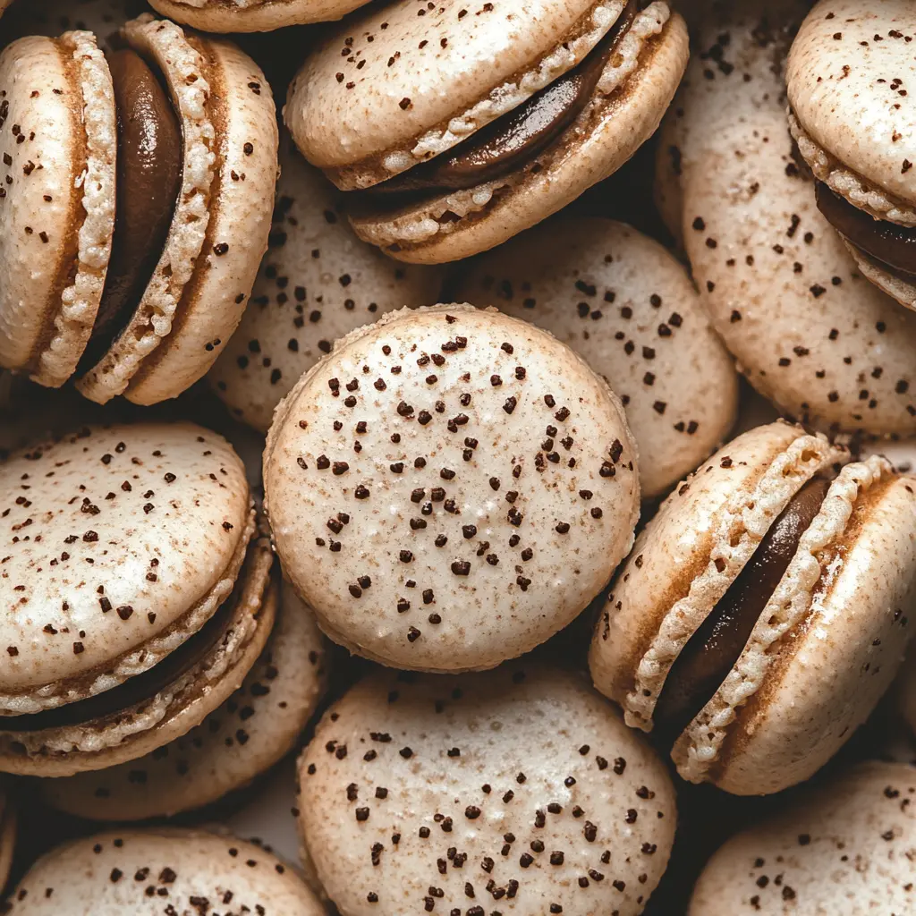 Easy Espresso Macarons Recipe for Perfect Results 2 ESPRESSO MACARONS centered hero view, clean and uncluttered