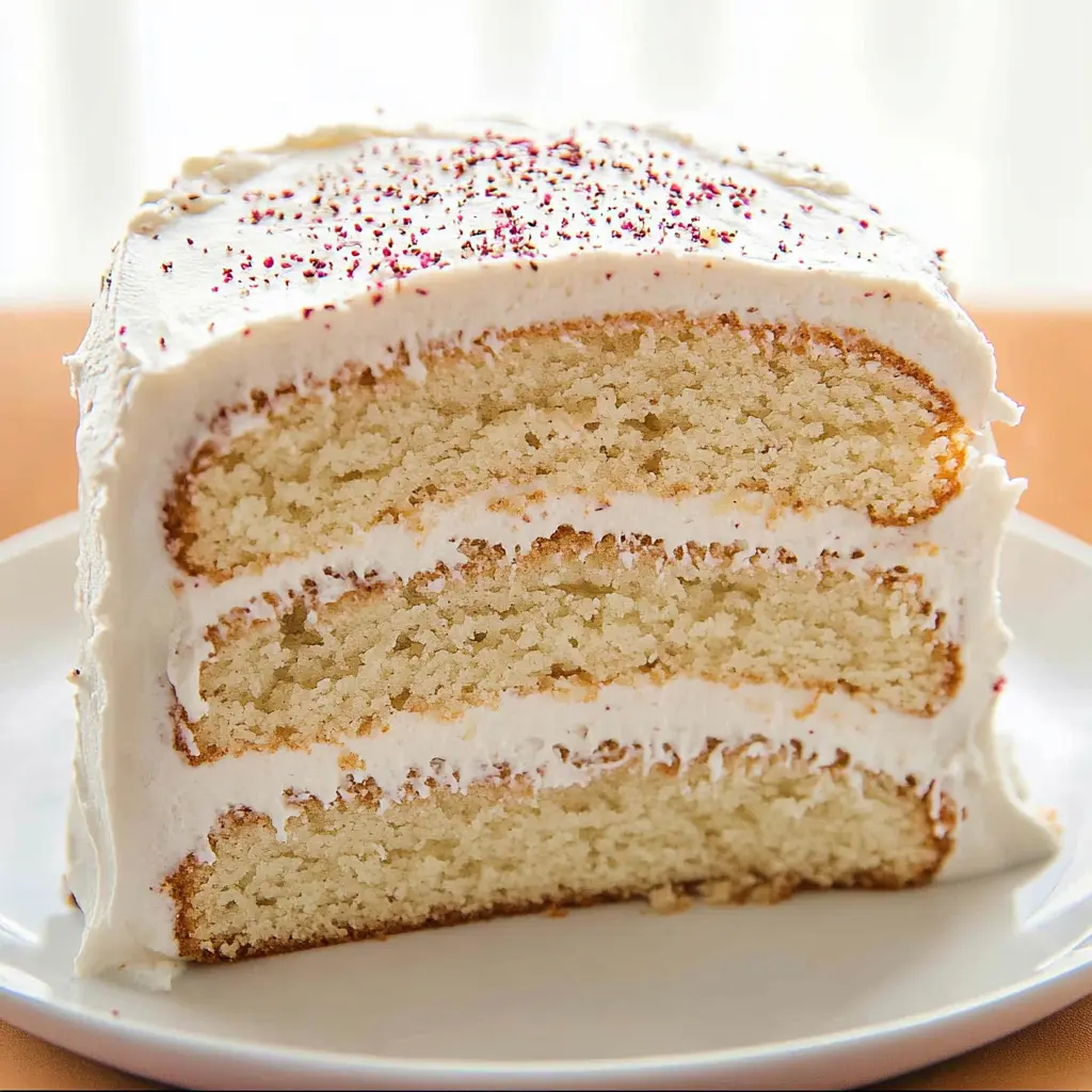 My Best Vanilla Cake Recipe Easy Perfect Every Time 2 MY BEST VANILLA CAKE centered hero view, clean and uncluttered