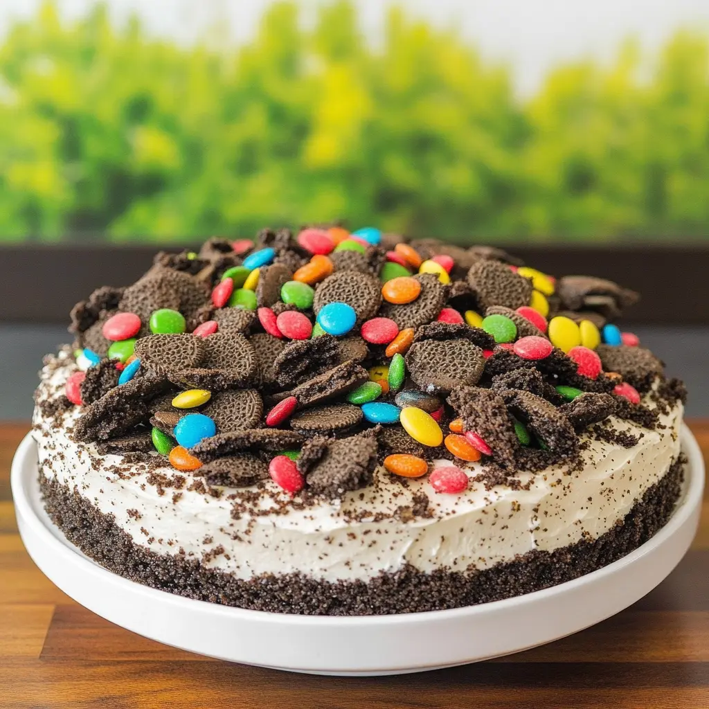 OREO DIRT CAKE centered hero view, clean and uncluttered