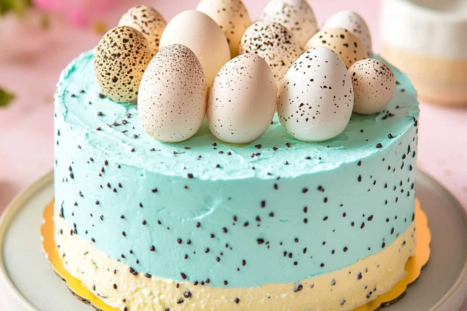 Speckled Egg Easter Cake Recipe Easy and Stunning