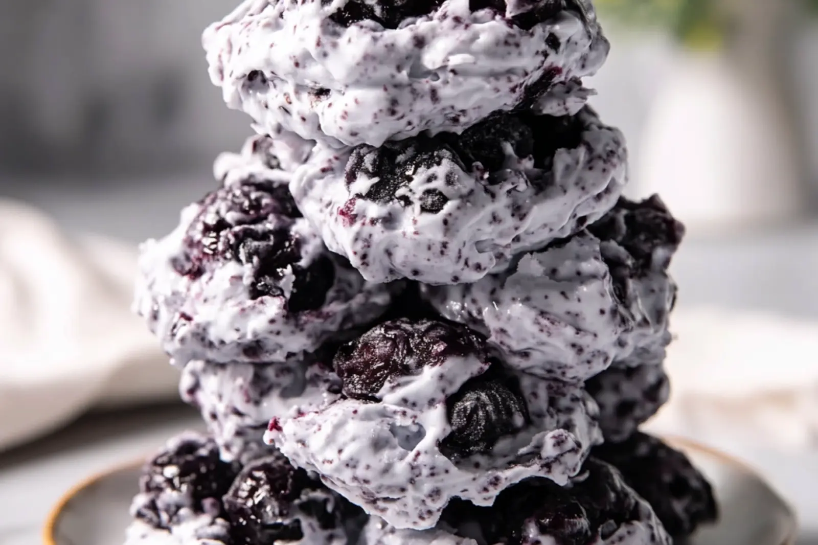 Easy Wholesome Frozen Blueberry Yogurt Clusters Recipe