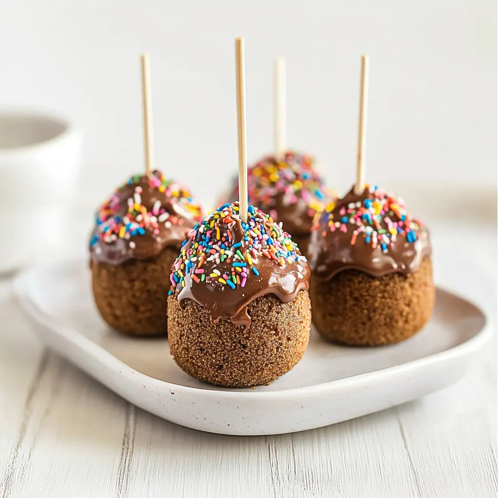 BIRTHDAY CAKE POPS CHOCOLATE centered hero view, clean and uncluttered