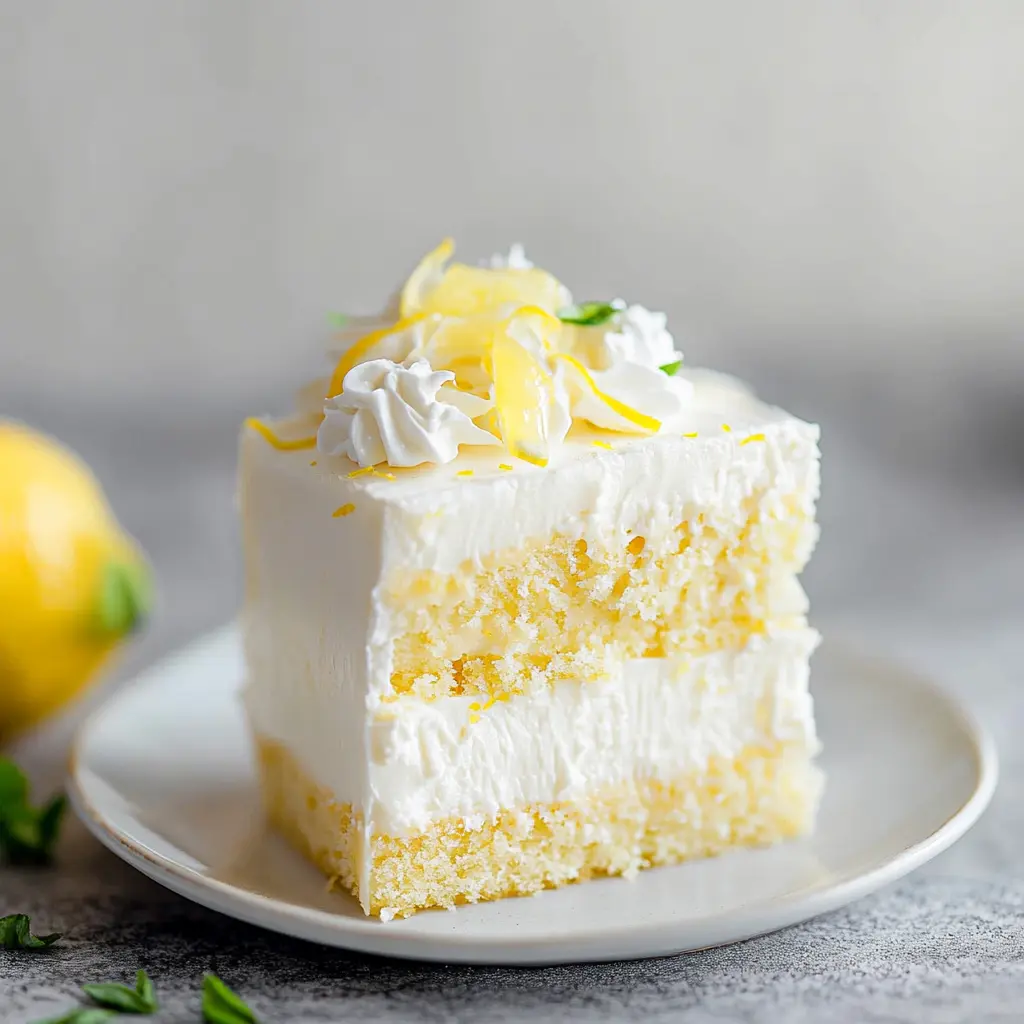 Best Lemon Layer Cream Cheese Buttercream Recipe 2 LEMON LAYER CREAM CHEESE BUTTERCREAM centered hero view, clean and uncluttered