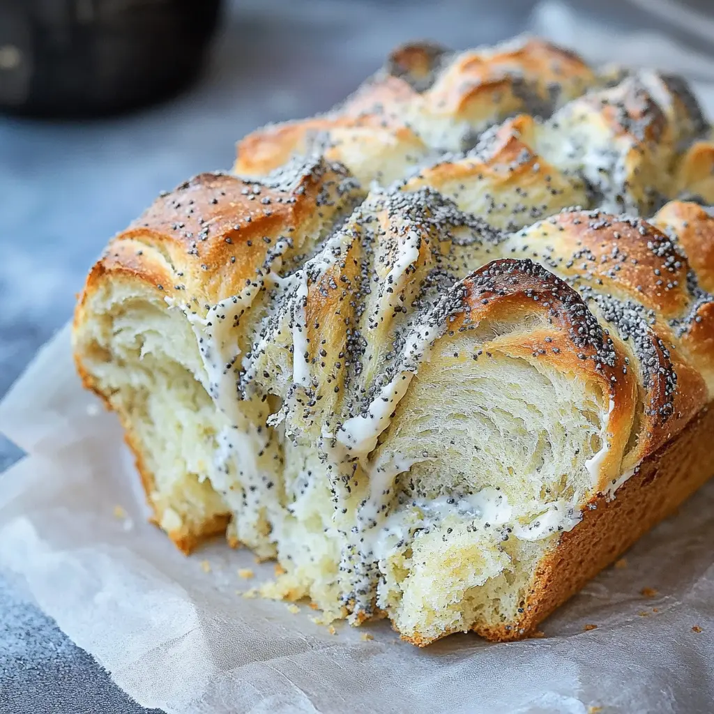 POPPYSEED PULL APART BREAD centered hero view, clean and uncluttered