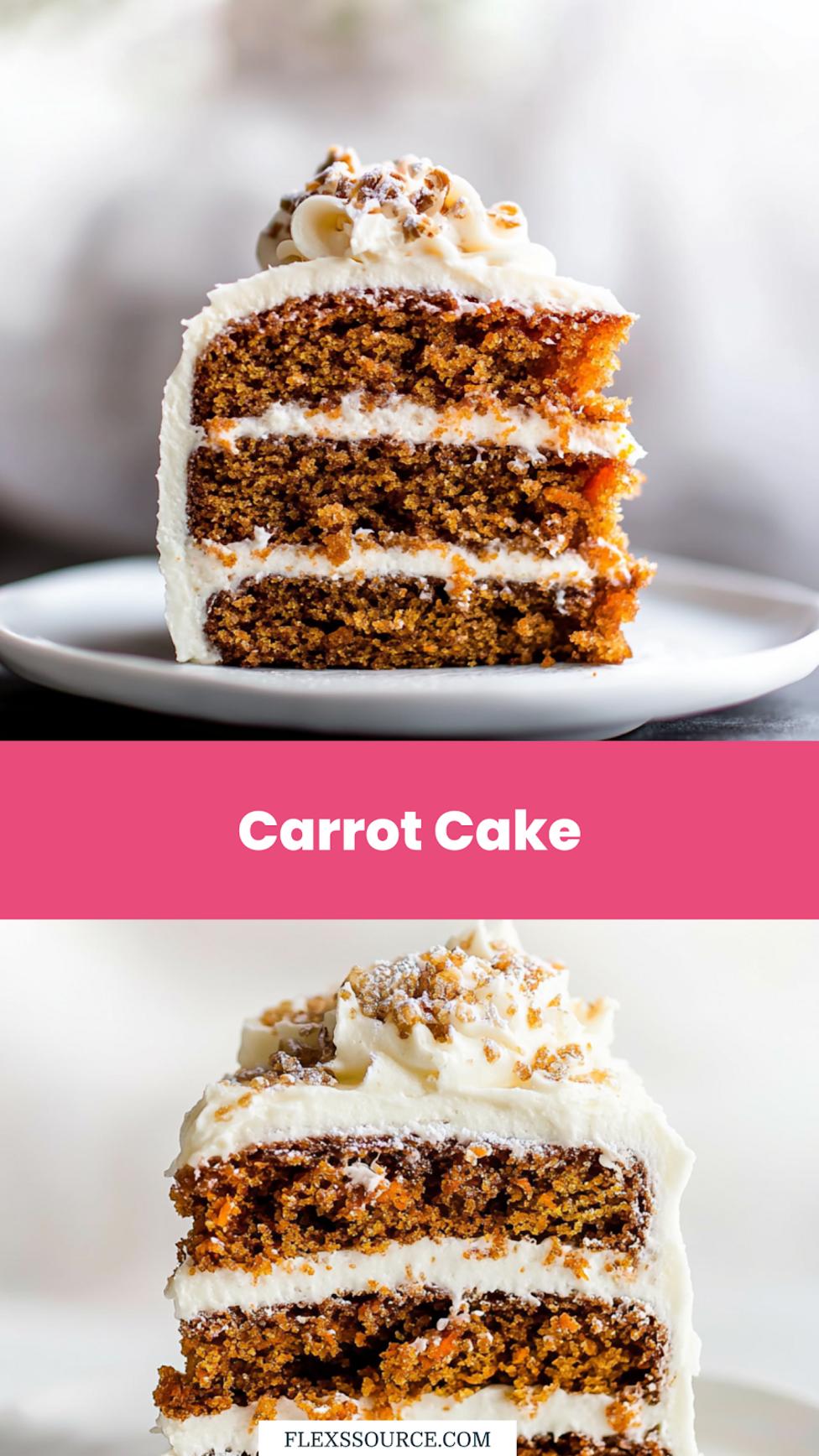 Carrot Cake Easter with layers of cream cheese frosting and toasted pecans