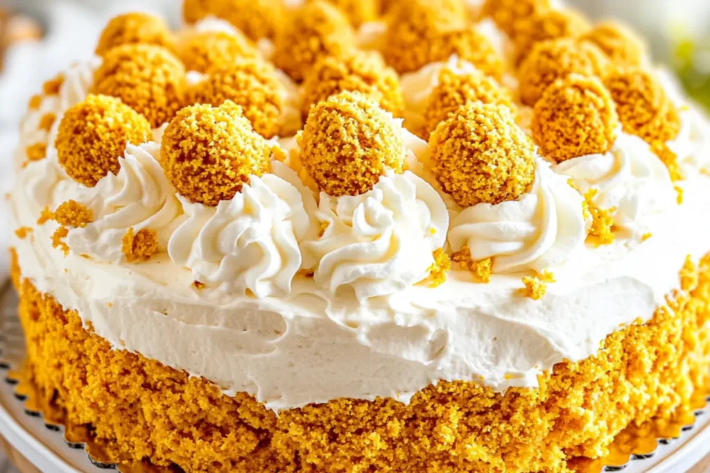 EASTER CARROT POKE CAKE centered hero view, clean and uncluttered