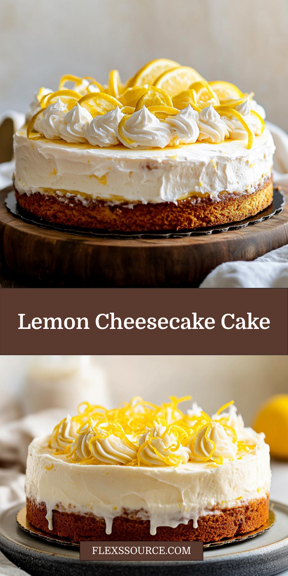 Lemon Cheesecake Cake Recipe Easy Homemade Dessert 4 Lemon Cheesecake Cake slice with vibrant yellow curd and graham cracker crust