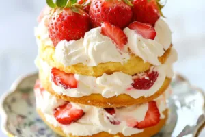 Strawberry Shortcake Spring Recipe Easy and Dreamy STRAWBERRY SHORTCAKE SPRING centered hero view, clean and uncluttered