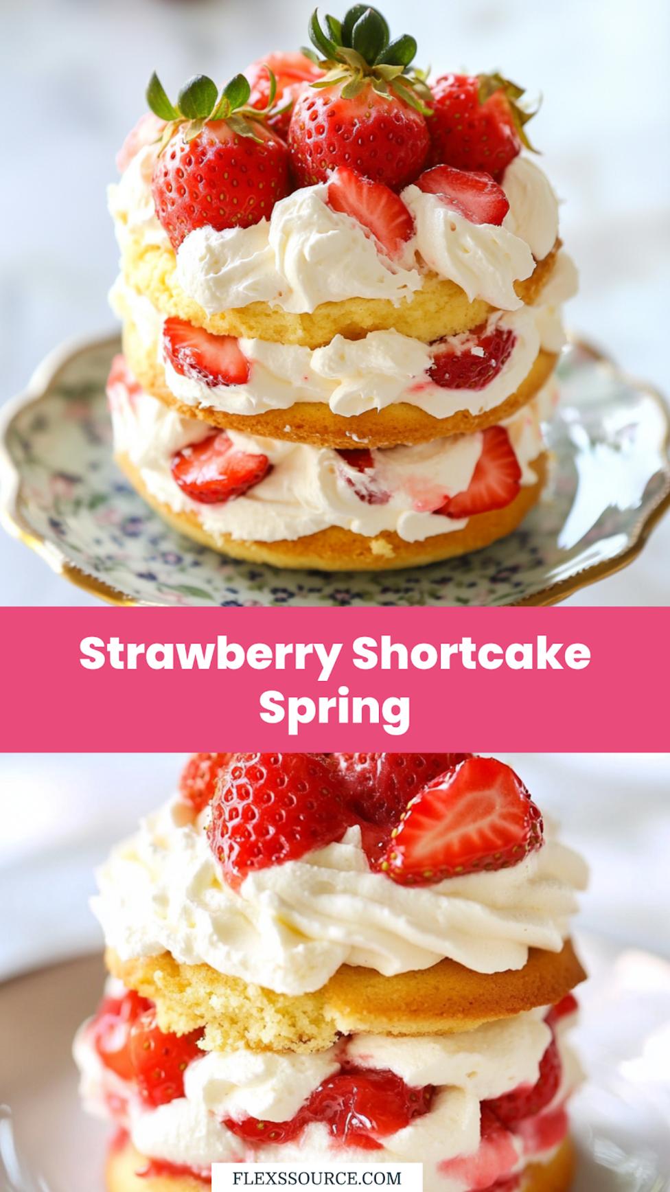 STRAWBERRY SHORTCAKE SPRING centered hero view, clean and uncluttered_pin